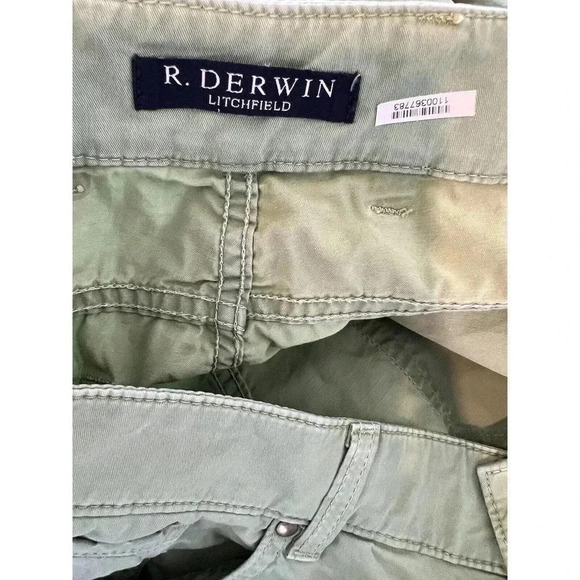 R DERWIN Litchfield Size 32 Green Slacks Pants W32 X 29.5 Inseam - Picture 7 of 11